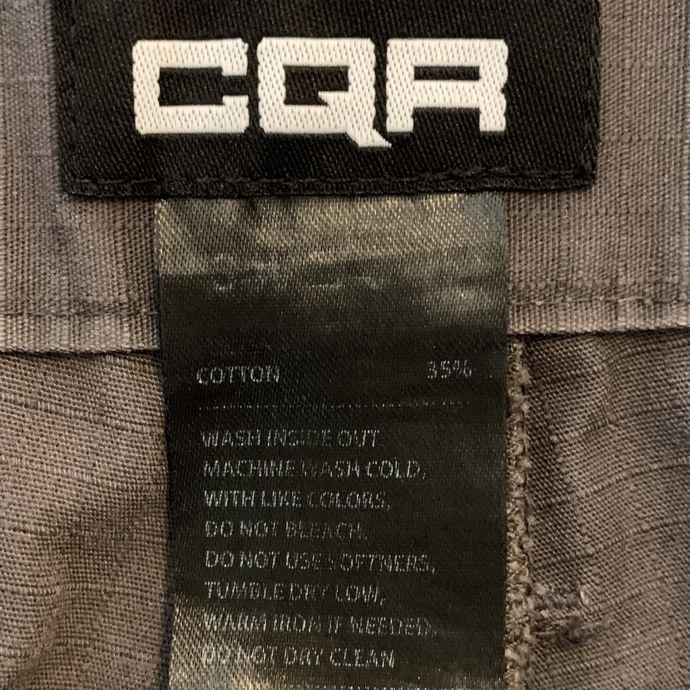 CQR Cargo Pants Mens 34x30 Gray Tactical Outdoor Ripstop Elastic Waist TLP108 - Picture 2 of 10